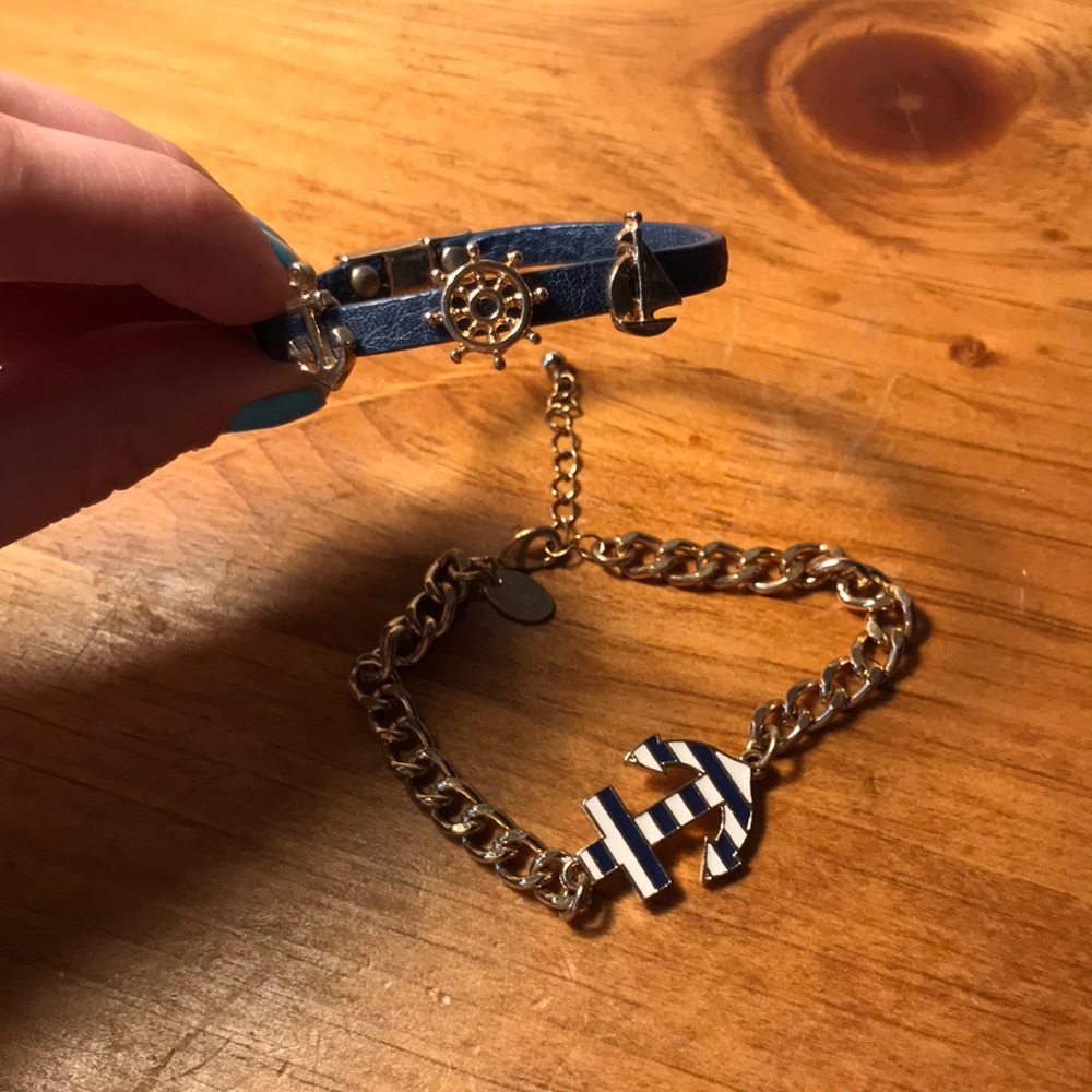 Set of two nautical-themed bracelets